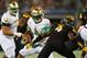ARLINGTON, TX - OCTOBER 05: George Atkinson III #4 of the Notre Dame Fighting Irish runs the ball against Alden Darby #4 of the Arizona State Sun Devils at Cowboys Stadium on October 5, 2013 in Arlington, Texas. (Photo by Ronald Martinez/Getty Images)