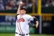 Sep 24, 2013; Atlanta, GA, USA; Atlanta Braves starting pitcher Freddy Garcia (50) pitches against the Milwaukee Brewers against the during the first inning at Turner Field. Mandatory Credit: Dale Zanine-USA TODAY Sports