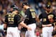 PITTSBURGH, PA - OCTOBER 07: Charlie Morton #50 of the Pittsburgh Pirates walks back to the dugout after being pulled by manager Clint Hurdle #13 in the sixth inning against the St. Louis Cardinals during Game Four of the National League Division Series