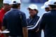 MEDINAH, IL - SEPTEMBER 26: Jason Dufner of the United States tsalks with member of the United States team during the third preview day of The 39th Ryder Cup at Medinah Country Golf Club on September 26, 2012 in Medinah, Illinois. (Photo by Andy Lyons/G