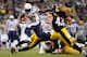 PITTSBURGH, PA - DECEMBER 09: Ronnie Brown #30 of the San Diego Chargers avoids a tackle by Ryan Clark #25 in front of Troy Polamalu #43 of the Pittsburgh Steelers on December 9, 2012 at Heinz Field in Pittsburgh, Pennsylvania. (Photo by Joe Sargent/Get