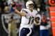 OAKLAND, CA - OCTOBER 06: Philip Rivers #17 of the San Diego Chargers drops back to pass against the Oakland Raiders during the first quarter at O.co Coliseum on October 6, 2013 in Oakland, California. (Photo by Thearon W. Henderson/Getty Images)