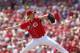 CINCINNATI, OH - SEPTEMBER 28: Bronson Arroyo #61 of the Cincinnati Reds throws a pitch during the game against the Pittsburgh Pirates at Great American Ball Park on September 28, 2013 in Cincinnati, Ohio. (Photo by John Sommers II/Getty Images)