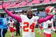 NASHVILLE, TN - OCTOBER 6: Brandon Flowers #24 of the Kansas City Chiefs celebrates after the game against the Tennessee Titans at LP Field on October 6, 2013 in Nashville, Tennessee. (Photo by Scott Cunningham/Getty Images)