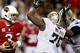 NEW ORLEANS, LA - SEPTEMBER 22: Carson Palmer #3 of the Arizona Cardinals is sacked by Tyrunn Walker and Cameron Jordan #94 of the New Orleans Saints at the Mercedes-Benz Superdome on September 22, 2013 in New Orleans, Louisiana. (Photo by Chris Grayt