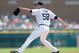 DETROIT, MI - SEPTEMBER 19: Doug Fister #58 of the Detroit Tigers throws a first inning pitch while playing the Seattle Mariners at Comerica Park on September 19, 2013 in Detroit, Michigan. (Photo by Gregory Shamus/Getty Images)