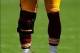 Aug 24, 2013; Landover, MD, USA; Washington Redskins quarterback Robert Griffin III (10) wears a knee brace prior to the game against the Buffalo Bills at FedEx Field. Mandatory Credit: Evan Habeeb-USA TODAY Sports