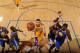 ONTARIO, CA - OCTOBER 5: Jordan Farmar #1 of the Los Angeles Lakers drives to the basket against the Golden State Warriors at Citizens Business Bank Arena on October 5, 2013 in Ontario, California. NOTE TO USER: User expressly acknowledges and agrees tha