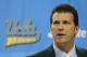 WESTWOOD, CA - APRIL 02: Steve Alford addresses the audience at a press conference after being introduced as UCLA's new head men's basketball coach on April 2, 2013 in Westwood, California. (Photo by Victor Decolongon/Getty Images)