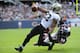 CHICAGO, IL - OCTOBER 06: Pierre Thomas #23 of the New Orleans Saints catches a touchdown pass as he's defended by D.J. Williams #58 of the Chicago Bears during the second quarter on October 6, 2013 at Soldier Field in Chicago, Illinois. (Photo by David