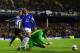 LIVERPOOL, ENGLAND - SEPTEMBER 30: Gerard Deulofeu (L) of Everton reacts as Tim Krul of Newcastle scrambles for the ball during the Barclays Premier League match between Everton and Newcastle United at Goodison Park on September 30, 2013 in Liverpool, En