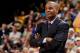INDIANAPOLIS, IN - MAY 1: Head Coach Larry Drew of the Atlanta Hawks looks on as his team plays against the Indiana Pacers in Game Five of the Eastern Conference Quarterfinals during the 2013 NBA Playoffs on May 1, 2013 at Bankers Life Fieldhouse in India