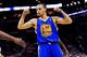 SAN ANTONIO, TX - MAY 6: Stephen Curry #30 of the Golden State Warriors celebrates while playing the San Antonio Spurs in Game One of the Western Conference Semifinals during the 2013 NBA Playoffs on May 6, 2013 at the AT&T Center in San Antonio, Texas.