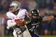 EVANSTON, IL - OCTOBER 05: Braxton Miller #5 of the Ohio State Buckeyes breaks away from Collin Ellis #45 of the Northwestern Wildcats at Ryan Field on October 5, 2013 in Evanston, Illinois. Ohio State defeated Northwestern 40-30. (Photo by Jonathan Dani