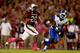 COLUMBIA, SC - OCTOBER 05: Mike Davis #28 of the South Carolina Gamecocks runs past Fred Tiller #3 of the Kentucky Wildcats for a touchdown during their game at Williams-Brice Stadium on October 5, 2013 in Columbia, South Carolina. (Photo by Streeter Le