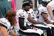 Oct 6, 2013; East Rutherford, NJ, USA; Philadelphia Eagles quarterback Michael Vick on the bench during the game against the New York Giants at MetLife Stadium. Mandatory Credit: Robert Deutsch-USA TODAY Sports
