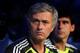 MADRID, SPAIN - AUGUST 24: Real Madrid manager Jose Mourinho takes his place in the dug-out before the start of the Santiago Bernabeu Trophy match between Real Madrid and Penarol at the Santiago Bernabeu stadium on August 24, 2010 in Madrid, Spain. (Pho