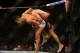 Jul. 7, 2012; Las Vegas, NV, USA; UFC fighter Demian Maia (right) battles Dong Hyun Kim during a welterweigh bout in UFC 148 at the MGM Grand Garden Arena. Mandatory Credit: Mark J. Rebilas-USA TODAY Sports