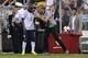 COLUMBUS, OH - SEPTEMBER 10: Head Coach Jurgen Klinsmann of the United States Men's National Team gives instructions to DaMarcus Beasley #7 of the United States Men's National Team during a game against Mexico at Columbus Crew Stadium on September 10, 201