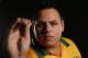 SYDNEY, AUSTRALIA - AUGUST 29: Adrian Lewis of England poses for a portrait ahead of the Sydney Darts Masters at Luna Park on August 29, 2013 in Sydney, Australia. (Photo by Mark Metcalfe/Getty Images)