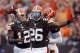 CLEVELAND, OH - SEPTEMBER 29: Running back Willis McGahee #26 of the Cleveland Browns celebrates after a run against the Cincinnati Bengals at FirstEnergy Stadium on September 29, 2013 in Cleveland, Ohio. (Photo by Matt Sullivan/Getty Images)