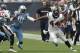 HOUSTON, TX - SEPTEMBER 15: Ben Tate #44 of the Houston Texans turns the corner on Jason McCourty #30 of the Tennessee Titans as he breaks loose for a large run in the first quarter at Reliant Stadium on September 15, 2013 in Houston, Texas. (Photo by Bob