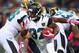 ST. LOUIS, MO - OCTOBER 6: Maurice Jones-Drew #32 of the Jacksonville Jaguars rushes against the St. Louis Rams at the Edward Jones Dome on October 6, 2013 in St. Louis, Missouri. The Rams beat the Jaguars 34-20. (Photo by Dilip Vishwanat/Getty Images)