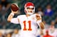 PHILADELPHIA, PA - SEPTEMBER 19: Alex Smith #11 of the Kansas City Chiefs warms up prior to the game against the Philadelphia Eagles at Lincoln Financial Field on September 19, 2013 in Philadelphia, Pennsylvania. (Photo by Rich Schultz/Getty Images)