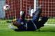 BURTON-UPON-TRENT, ENGLAND - OCTOBER 08: Joe Hart of England in action during a training session at St Georges Park on October 8, 2013 in Burton-upon-Trent, England. (Photo by Laurence Griffiths/Getty Images)