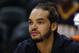 INDIANAPOLIS, IN - OCTOBER 05: Joakim Noah #13 of the Chicago Bulls seen on the bench before action against the Indiana Pacers on October 5, 2013 at Bankers Life Fieldhouse in Indianapolis, Indiana. Chicago defeated Indiana 82-76. NOTE TO USER: User expre