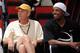 LAS VEGAS - JULY 15: (L-R) President of Basketball Operations Danny Ainge and Paul Pierce of the Boston Celtics watch the action between the Toronto Raptors and the Phoenix Suns during NBA Summer League presented by EA Sports on July 15, 2009 at Cox Pavi