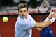 TOKYO, JAPAN - OCTOBER 05: Milos Raonic of Canada in action during men's singles semi final match against Ivan Dodig of Croatia during day six of the Rakuten Open at Ariake Colosseum on October 5, 2013 in Tokyo, Japan. (Photo by Atsushi Tomura/Getty Ima