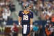 ARLINGTON, TX - OCTOBER 06: Peyton Manning #18 of the Denver Broncos at AT&T Stadium on October 6, 2013 in Arlington, Texas. (Photo by Ronald Martinez/Getty Images)