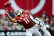 Dec. 16, 2012; Glendale, AZ, USA: Arizona Cardinals wide receiver Larry Fitzgerald attempts to catch a pass in the fourth quarter against the Detroit Lions at University of Phoenix Stadium. The Cardinals defeated the Lions 38-10. Mandatory Credit: Mark J.