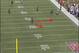 After being forced to the sideline, there is no room for Bryant to get free.