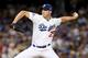 LOS ANGELES, CA - OCTOBER 06: Chris Capuano #35 of the Los Angeles Dodgers pitches in the fourth inning against the Atlanta Braves during Game Three of the National League Division Series at Dodger Stadium on October 6, 2013 in Los Angeles, California.