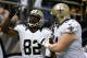 NEW ORLEANS, LA - SEPTEMBER 30: Benjamin Watson #82 of the New Orleans Saints celebrates after scoring a touchdown against the Miami Dolphins at the Mercedes-Benz Superdome on September 30, 2013 in New Orleans, Louisiana. (Photo by Chris Graythen/Getty