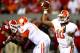 RALEIGH, NC - SEPTEMBER 19: Tajh Boyd #10 of the Clemson Tigers during their game at Carter-Finley Stadium on September 19, 2013 in Raleigh, North Carolina. (Photo by Streeter Lecka/Getty Images)
