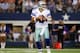 ARLINGTON, TX - OCTOBER 06: Tony Romo #9 of the Dallas Cowboys at AT&T Stadium on October 6, 2013 in Arlington, Texas. (Photo by Ronald Martinez/Getty Images)