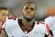 Aug 24, 2013; Nashville, TN, USA; Atlanta Falcons tackle Lamar Holmes (76) on the sideline during the second half against the Tennessee Titans at LP Field. Tennessee won 27-16. Mandatory Credit: Jim Brown-USA TODAY Sports