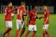 SERRAVALLE, ITALY - OCTOBER 10: Harry Kane (2nd L) of England celebrates with team-mates after scoring their team's second goal from a penalty during the 2015 UEFA European U21 Championships Qualifying Group 1 match between San Marino U21 and England U21