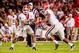 Oct 6, 2012; Columbia, SC, USA; Georgia Bulldogs quarterback Aaron Murray (11) hands off to Georgia Bulldogs running back Todd Gurley (3) n the first half of the game at Williams-Brice Stadium. Mandatory Credit: Jeff Blake-USA TODAY Sports