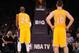 LOS ANGELES, CA - JANUARY 11: Kobe Bryant #24 of the Los Angeles Lakers shoots a free throw while teammate Steve Nash #10 looks on in their game against the Oklahoma City Thunder at Staples Center on January 11, 2013 in Los Angeles, California. NOTE TO U