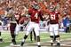 ATLANTA, GA - AUGUST 31: T.J. Yeldon #4 of the Alabama Crimson Tide reacts after scoring a touchdown against the Virginia Tech Hokies at Georgia Dome on August 31, 2013 in Atlanta, Georgia. (Photo by Kevin C. Cox/Getty Images)
