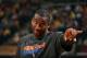 INDIANAPOLIS, IN - MAY 14: Amar'e Stoudemire #1 of the New York Knicks makes a gesture during the game against the Indiana Pacers in Game Four of the Eastern Conference Semifinals during the 2013 NBA Playoffs on May 14, 2013 at Bankers Life Fieldhouse in