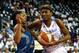 ATLANTA, GA - OCTOBER 10: Maya Moore #23 of the Minnesota Lynx draws a charge from Angel McCoughtry #35 of the Atlanta Dream during Game Three of the 2013 WNBA Finals at Philips Arena on October 10, 2013 in Atlanta, Georgia. NOTE TO USER: User expressly