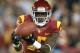 LOS ANGELES, CA - OCTOBER 10: Wide receiver Nelson Agholor #15 of the USC Trojans makes the catch on a 62 yard touchdown pass play in the first quarter against the Arizona Wildcats at Los Angeles Coliseum on October 10, 2013 in Los Angeles, California.