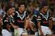 BRISBANE, AUSTRALIA - APRIL 20: Sonny-Bill Williams of the Kiwis (centre) and team mates look dejected after a Kangaroos try during the ARL Bundaberg Test match between the Australian Kanagroos and the New Zealand Kiwis at Suncorp Stadium April 20, 2007
