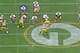 Reed in a H-Back position ready to release for a pass or block.