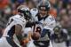 BALTIMORE, MD - DECEMBER 16: Quarterback Peyton Manning #18 of the Denver Broncos hands off to teammate Knowshon Moreno #27 against the Baltimore Ravens in the first quarter at M&T Bank Stadium on December 16, 2012 in Baltimore, Maryland. (Photo by Patric